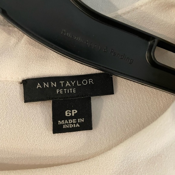 Ann Taylor| Petite |Cream with flare short sleeve. Peplum cut. Zipper back. - Picture 5 of 5